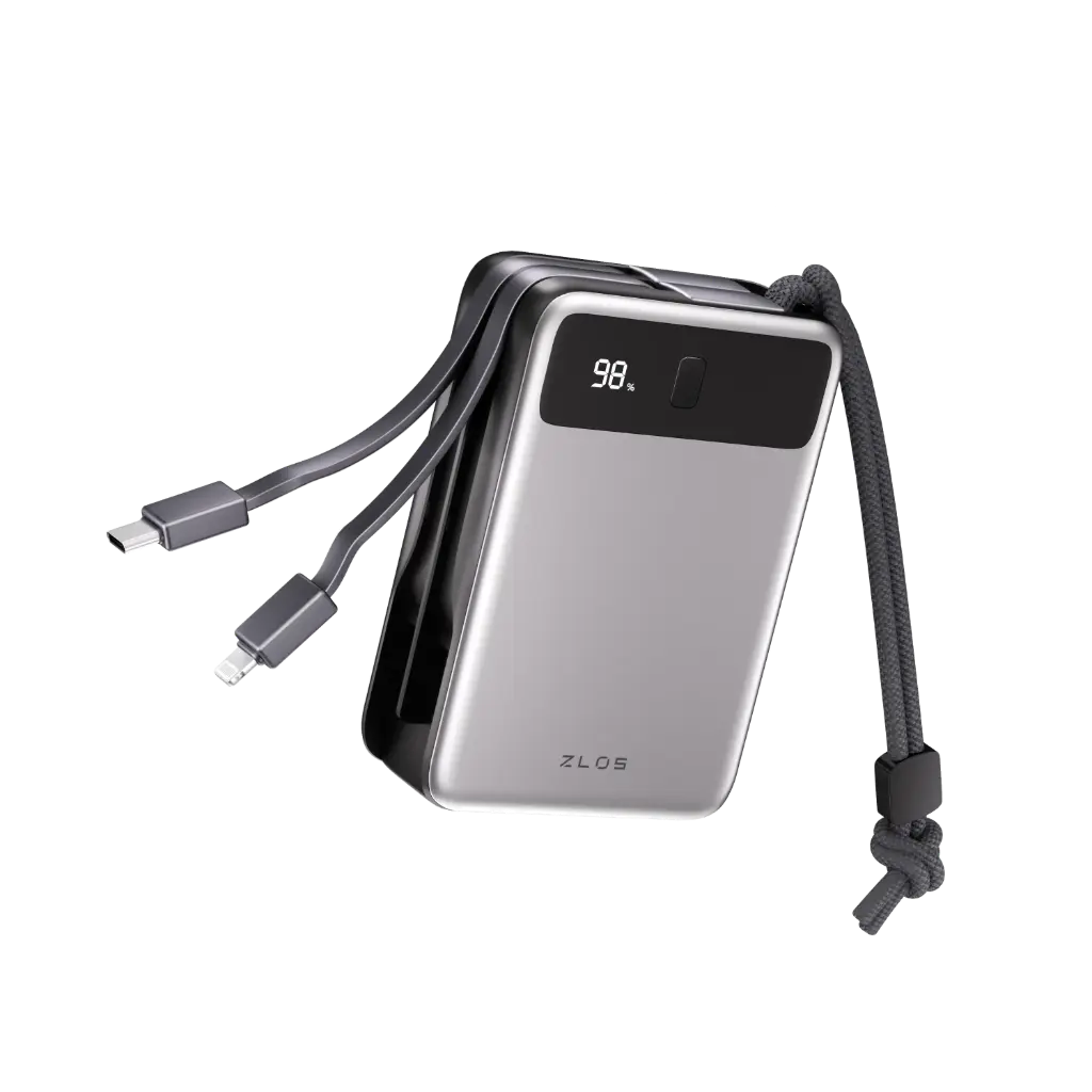 ZLOS 20000mAh MB20 Power Bank 65W with Built-in Cables