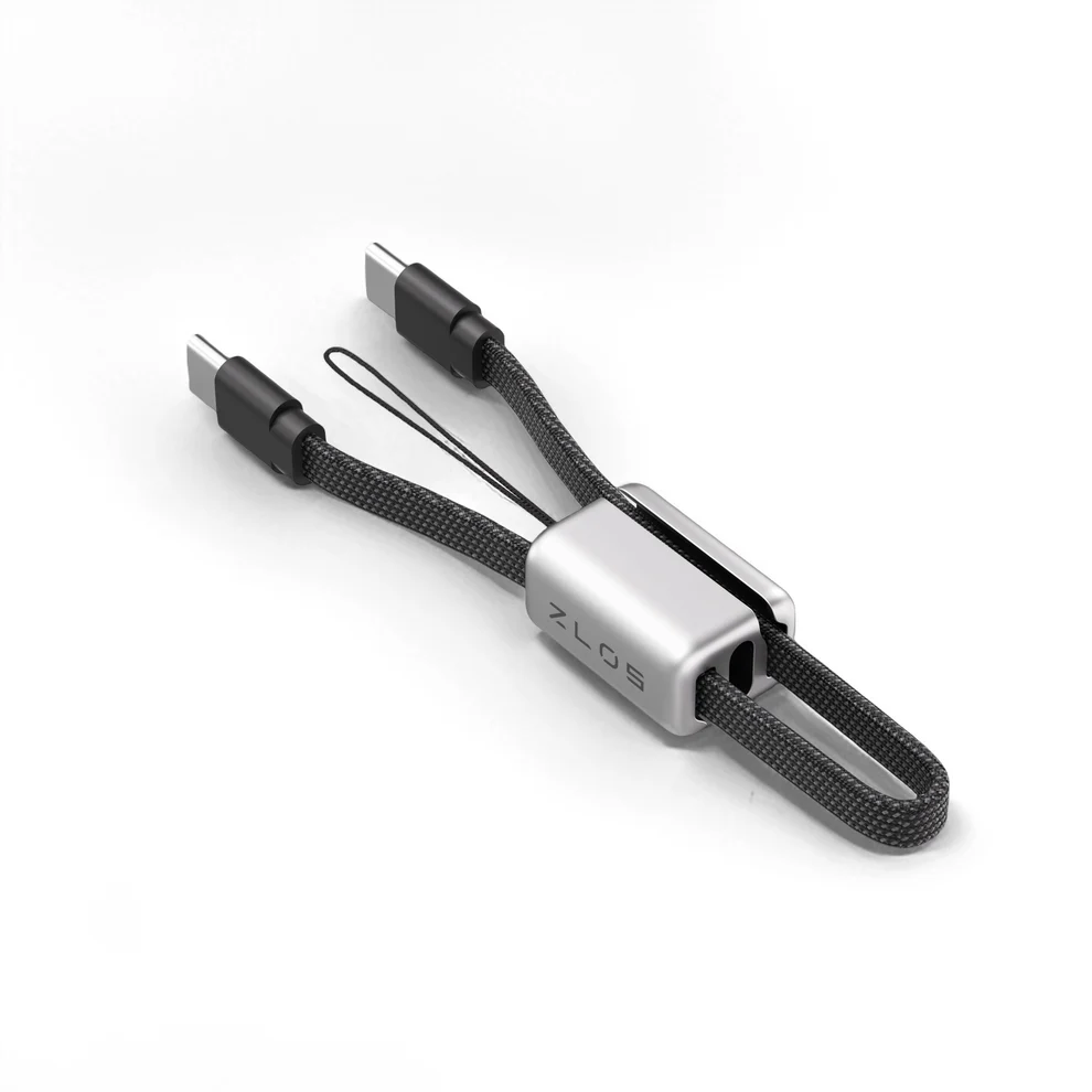 ZLOS FlexiShort C to C Cable Phone Lanyard For Power bank/Phone