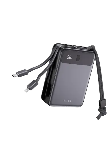 [ZLO-DB20K-35E] باور بانك زلوس DB20 بسعة 20000mAh وقدرة 35 واط مع كيابل مدمجة