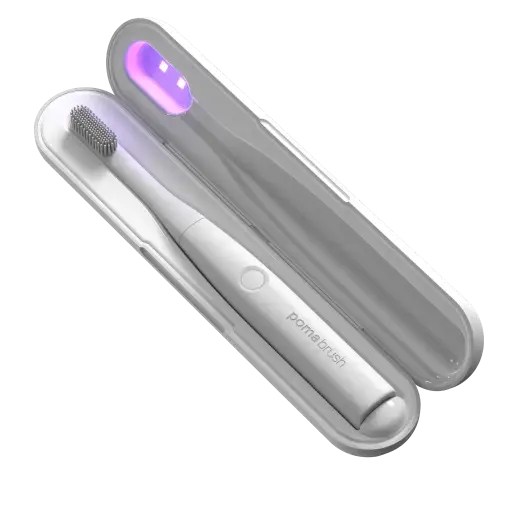 [PBNBBHW] Pomabrush Silicon and Nylon White Set